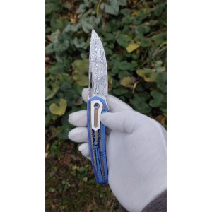 SPINNAKER авторський складаний ніж ручної роботи KUSTOM KNIVES, сталь - Damasteel Bifrost, 61-62 HRC. Photo 2